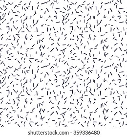 Hand drawn seamless indigo random dotted line texture