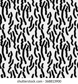 Hand drawn seamless ink pattern with animal fur. Sketch design for print, home decor, textile, wrapping paper, invitation card background, fashion fabric
