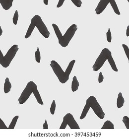 Hand drawn seamless ink pattern with abstract element. Sketch design for print, home decor, textile, wrapping paper, invitation card background, fashion fabric 