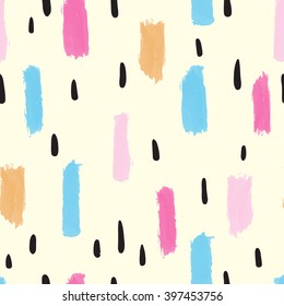 Hand drawn seamless ink pattern with abstract element. Sketch design for print, home decor, textile, wrapping paper, invitation card background, fashion fabric 