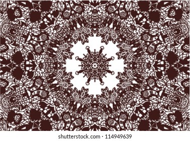 hand drawn seamless kaleidoscope pattern