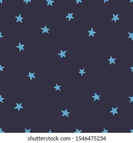 Hand Drawn Seamless Kids Pattern Blue Stock Vector (Royalty Free ...