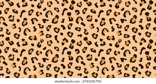 Hand drawn Seamless leopard pattern, leopard texture, cheetah fur, jaguar skin, African animal pattern. Leopard perfectly t-shirt design printing.animal print design and background