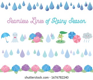 Línea sin obstáculos de la temporada de lluvias 