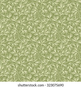 Hand drawn seamless nature pattern