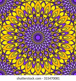 hand drawn seamless ornamental abstract background with many details for design of silk neckerchief or printing on textile or use for card, invitation or banner cover