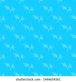 Hand drawn seamless outline simple flowers for wallpaper design. Vector hand drawn pattern. Seamless floral pattern. Vector line design. White background. Daisy flower drawing.
