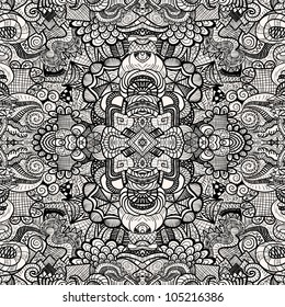 Hand drawn seamless pattern