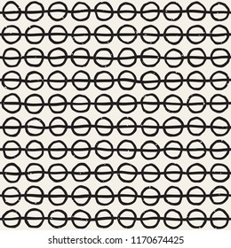 Hand drawn seamless pattern. Abstract geometric shapes background in black and white. Vector ethnic style grungy texture.