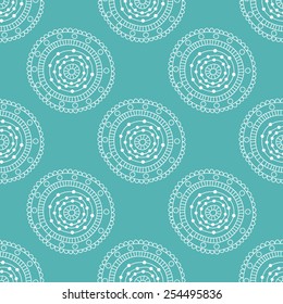 Hand drawn seamless pattern with abstract elements. Pattern can be used for fabric, wallpaper or wrapping.