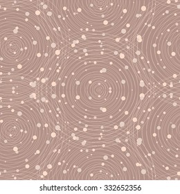 Hand drawn seamless pattern with abstract circles