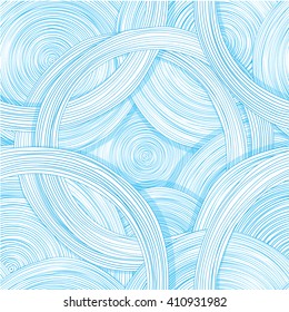 Hand drawn seamless pattern with abstract circles. Vector