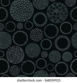 Hand drawn seamless pattern. Abstract background. Vector illustration.