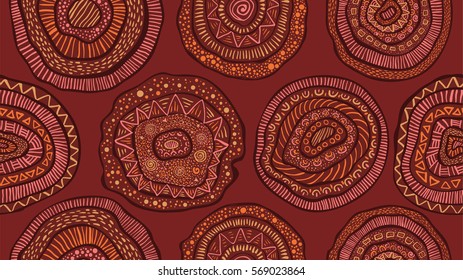 Hand drawn seamless pattern. Abstract background. Vector illustration.