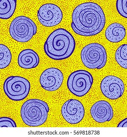 Hand drawn seamless pattern. Abstract background. Vector illustration.