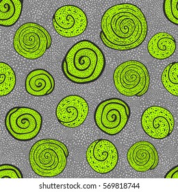 Hand drawn seamless pattern. Abstract background. Vector illustration.