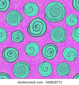 Hand drawn seamless pattern. Abstract background. Vector illustration.