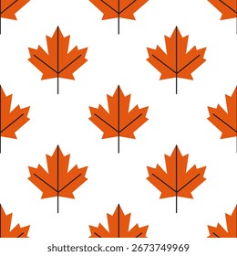 Hand drawn seamless pattern with autumn leaves, design elements.Autumn  pattern for invitations, cards, print, gift wrap, manufacturing, textile, fabric, wallpapers