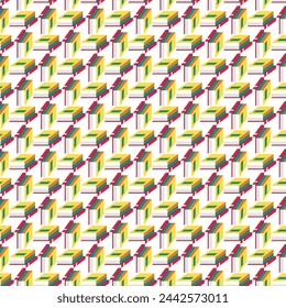 Hand drawn seamless pattern back to school in doodle style
