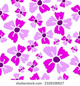 Hand drawn seamless pattern with beautiful flowers vector design. Perfect for textile prints