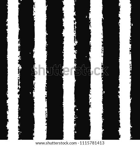 Hand drawn seamless pattern with black paint form. Abstract brush background. Grunge vector illustration
