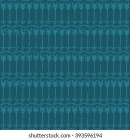 Hand drawn seamless pattern in boho chic style. Abstract wallpaper with ethnic aztec ornament.