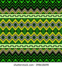 Hand drawn seamless pattern in boho style. Abstract wallpaper with ethnic aztec ornament.