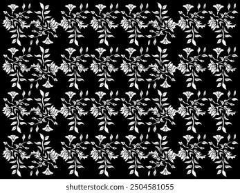 Hand drawn seamless pattern. Botanical floral pattern. Design for fashion, textile and wallpaper. Vector floral pattern. Floral. Trend 2025. Summer pattern