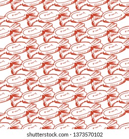 Hand drawn seamless pattern with candy. Can be used as texture for fabric,as background for gift cards, in web design, as pattern for wallpaper and etc