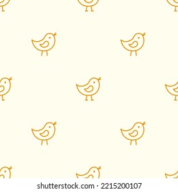 hand drawn seamless pattern of drawn chickens