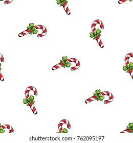 Hand drawn seamless pattern for Christmas and New Year winter Holidays. Outlint sketch set of vector illustration.