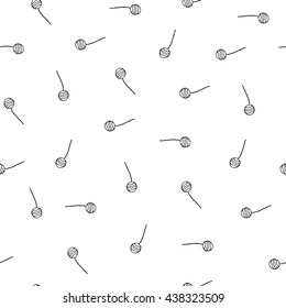hand drawn seamless pattern with clipping mask.Vector