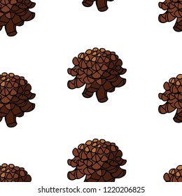 hand drawn seamless pattern of cones vector