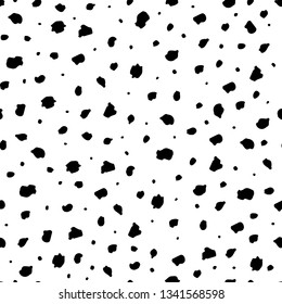 Hand drawn seamless pattern with dots. Universal background. Vector illustration.
