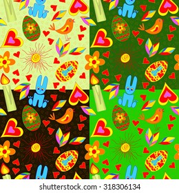 hand drawn seamless pattern, Easter