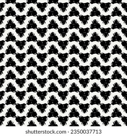 Hand drawn seamless pattern. Ethnic motif. Paint brush geometrical ornament. Abstract backdrop. Trendy wallpaper. Geometric background. Mosaic ornate. Digital paper. Textile print. Web design.