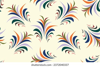 Hand drawn seamless pattern floral grass modern fasionable color background wallpaper design for textile fabric paper print