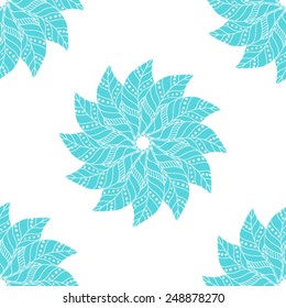 Hand drawn seamless pattern with floral elements. Pattern can be used for fabric, wallpaper or wrapping.