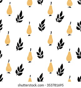 Hand drawn seamless pattern with floral elements. Decoration for greeting cards, wedding invitations and other design projects.