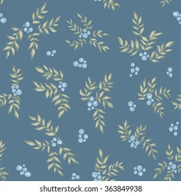 Hand drawn seamless pattern with floral elements. Decoration for greeting cards, wedding invitations and other design projects.
