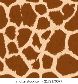 Hand drawn Seamless pattern of Giraffe print, Detail skin of Giraffe, Realistic Giraffe pattern - Shutterstock ID 2172170097
