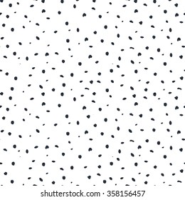 Hand Drawn Seamless Pattern. Hipster Doodle Print. Monochrome Background