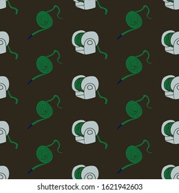Hand drawn seamless pattern with hose. Vector illustration. EPS 10