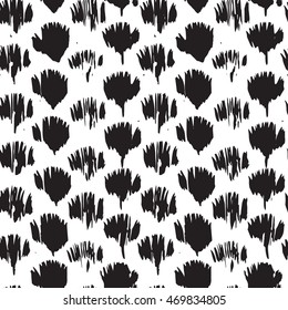 Hand drawn seamless pattern with ink prints