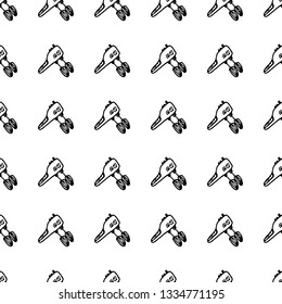 Hand Drawn seamless pattern mixer doodle. Sketch style icon. Decoration element. Isolated on white background. Flat design. Vector illustration.