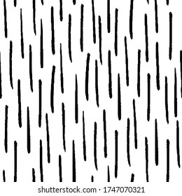 Hand drawn seamless pattern. Monochrome vector background with lines. Design for T-shirt, textile and prints.