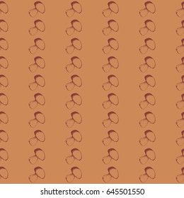 Hand drawn seamless pattern with mushrooms.