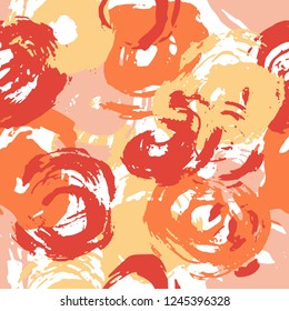 Hand drawn seamless pattern, Paint Strokes. Repeating pattern for wallpaper, wrapping paper, textile etc. Vector eps file fully editable on transparent background, jpg on white background.