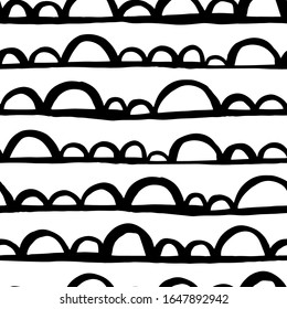Handgezeichnet nahtloses Muster. Party abstraktes Design. Kunst für verschiedene Zwecke. Benutzerfreundliche Design-Vorlage. Vektorillustration.