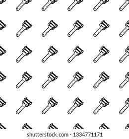 Hand Drawn seamless pattern peeler doodle. Sketch style icon. Decoration element. Isolated on white background. Flat design. Vector illustration.